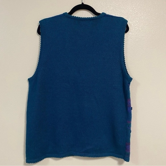 Vintage Jantzen Classic Embroidered Knit Vest Size Large - Picture 8 of 11